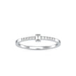 0.08Ct Minimalist Baguette Bezel Lab-Grown Diamond Gold Ring