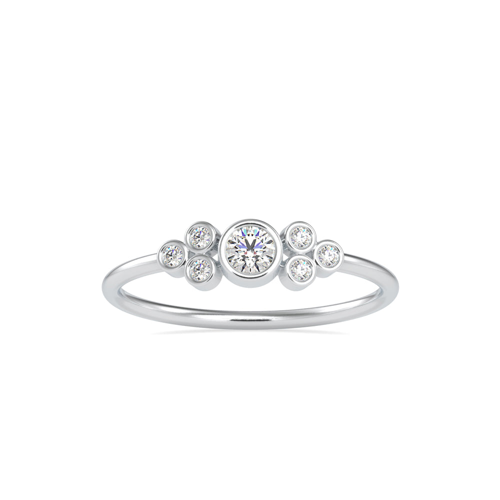 0.18Ct Round Bezel Set Lab-Grown Diamond Gold Ring