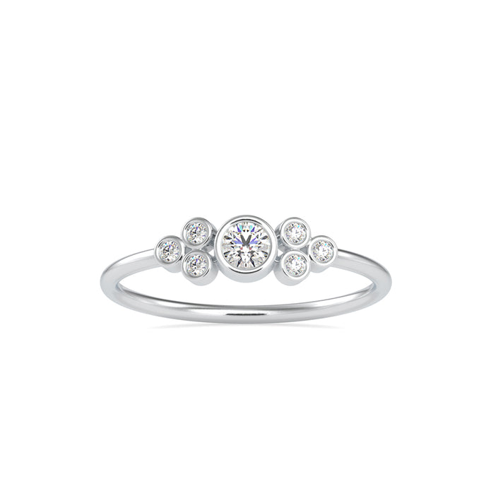0.18Ct Round Bezel Set Lab-Grown Diamond Gold Ring