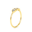 0.38Ct Baguette Bezel With Three Stone Lab-Grown Diamond Gold Ring