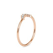 0.09Ct Curved Shape Prong Set Lab-Grown Diamond Gold Ring