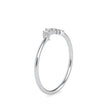 0.09Ct Curved Shape Prong Set Lab-Grown Diamond Gold Ring
