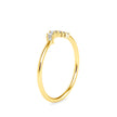 0.09Ct Curved Shape Prong Set Lab-Grown Diamond Gold Ring