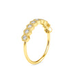 0.27Ct Vintage Half Eternity Lab-Grown Diamond Gold Ring