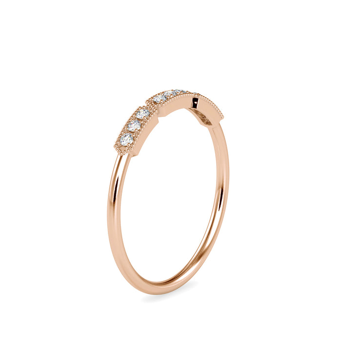 0.07Ct Vintage Prong Set Lab-Grown Diamond Gold Ring