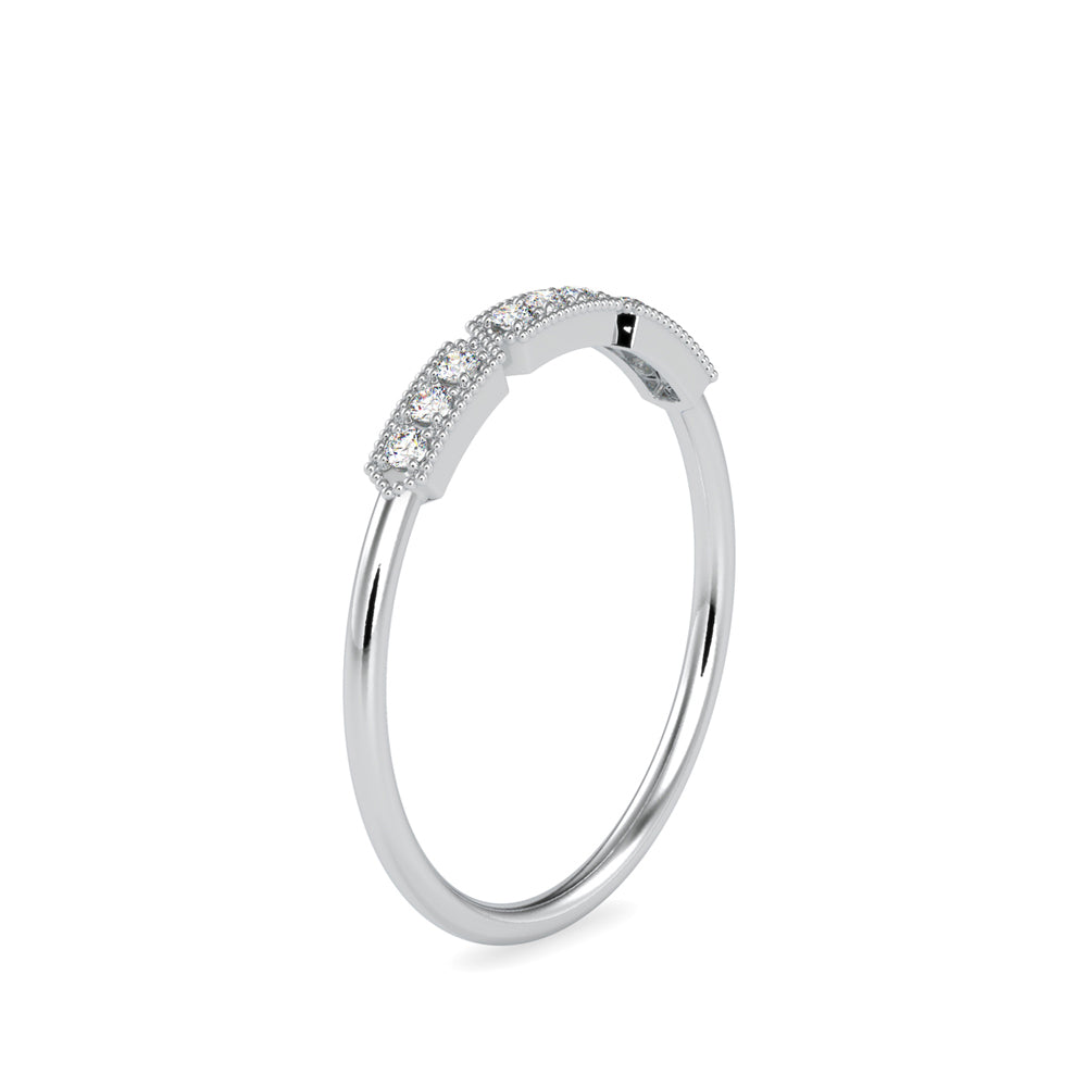 0.07Ct Vintage Prong Set Lab-Grown Diamond Gold Ring