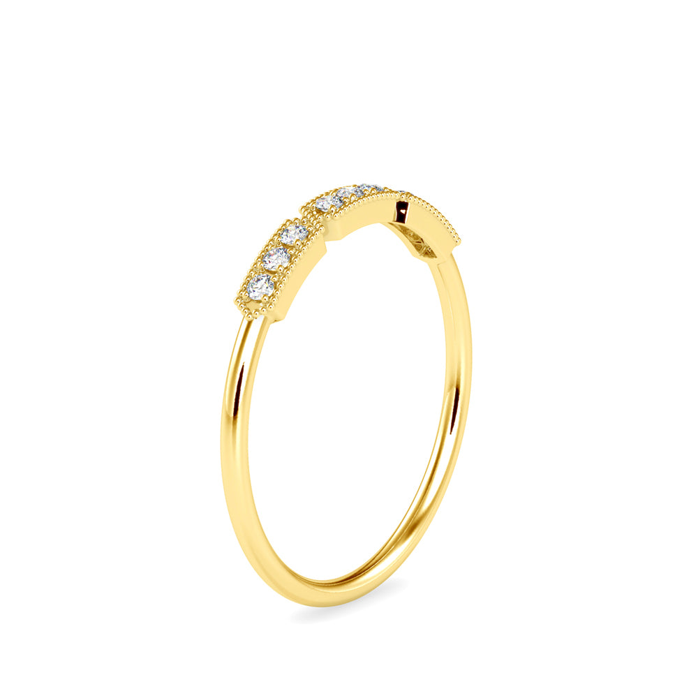0.07Ct Vintage Prong Set Lab-Grown Diamond Gold Ring