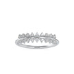 0.12Ct Crown Chevron Style Prong Set Lab-Grown Diamond Gold Ring