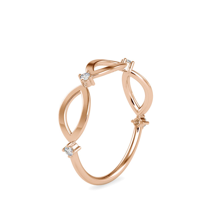 0.05Ct Infinity Prong Set Lab-Grown Diamond Gold Ring