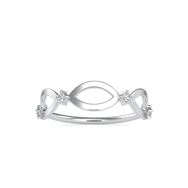0.05Ct Infinity Prong Set Lab-Grown Diamond Gold Ring