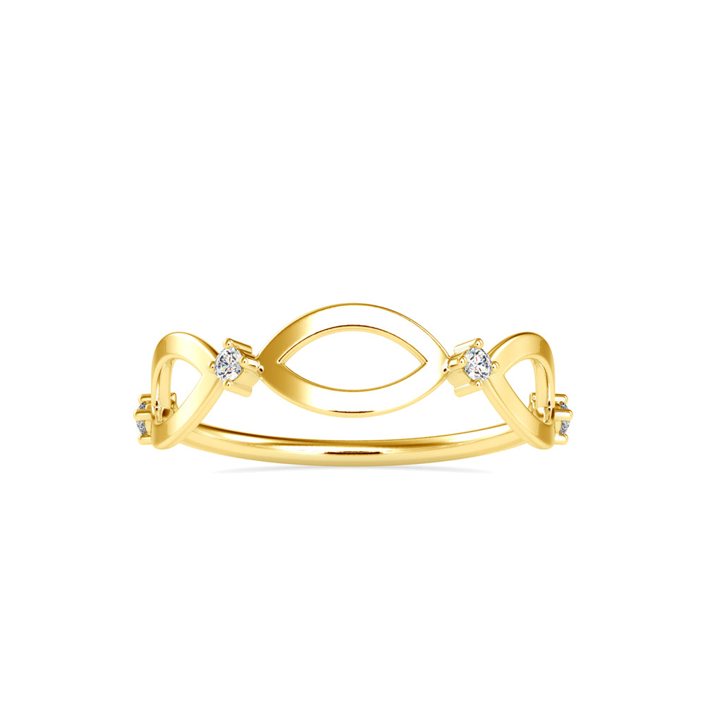 0.05Ct Infinity Prong Set Lab-Grown Diamond Gold Ring