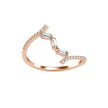 0.21Ct Open Bypass Baguette Lab-Grown Diamond Gold Ring