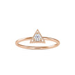 0.10Ct Triangle Shape Round Prong Lab-Grown Diamond Gold Ring