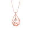 0.10Ct Snowflake Style Prong Lab-Grown Diamond Gold Pendant Necklace