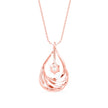 0.10Ct Snowflake Style Prong Lab-Grown Diamond Gold Pendant Necklace