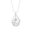 0.10Ct Snowflake Style Prong Lab-Grown Diamond Gold Pendant Necklace