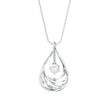 0.10Ct Snowflake Style Prong Lab-Grown Diamond Gold Pendant Necklace