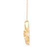 0.10Ct Snowflake Style Prong Lab-Grown Diamond Gold Pendant Necklace