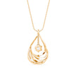 0.10Ct Snowflake Style Prong Lab-Grown Diamond Gold Pendant Necklace