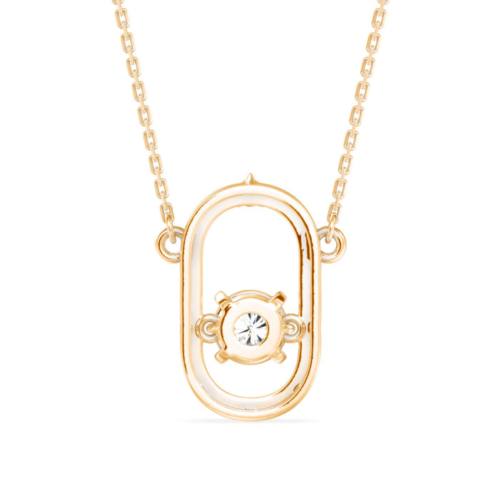 0.12Ct Floral Prong Lab-Grown Diamond Gold Pendant Necklace