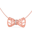 0.06Ct Drum Infinity Style Lab-Grown Diamond Gold Pendant Necklace
