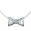 0.06Ct Drum Infinity Style Lab-Grown Diamond Gold Pendant Necklace
