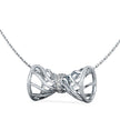 0.06Ct Drum Infinity Style Lab-Grown Diamond Gold Pendant Necklace