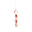 0.10Ct Round Bezel Twisted Lab-Grown Diamond Gold Pendant Necklace
