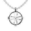 0.04Ct Flower Look Prong Lab-Grown Diamond Gold Pendant Necklace
