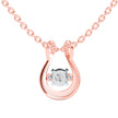 0.10Ct Dancing Round Shape Lab-Grown Diamond Gold Pendant Necklace