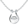 0.10Ct Dancing Round Shape Lab-Grown Diamond Gold Pendant Necklace