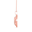 0.18Ct Swirl Design Pave Lab-Grown Diamond Gold Pendant Necklace