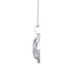0.18Ct Swirl Design Pave Lab-Grown Diamond Gold Pendant Necklace