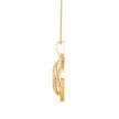0.18Ct Swirl Design Pave Lab-Grown Diamond Gold Pendant Necklace