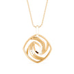 0.18Ct Swirl Design Pave Lab-Grown Diamond Gold Pendant Necklace