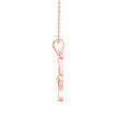 0.14Ct Dragonfly Shape Prong Lab-Grown Diamond Gold Pendant Necklace