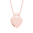 0.02Ct Heart Shape Cluster Lab-Grown Diamond Gold Pendant Necklace