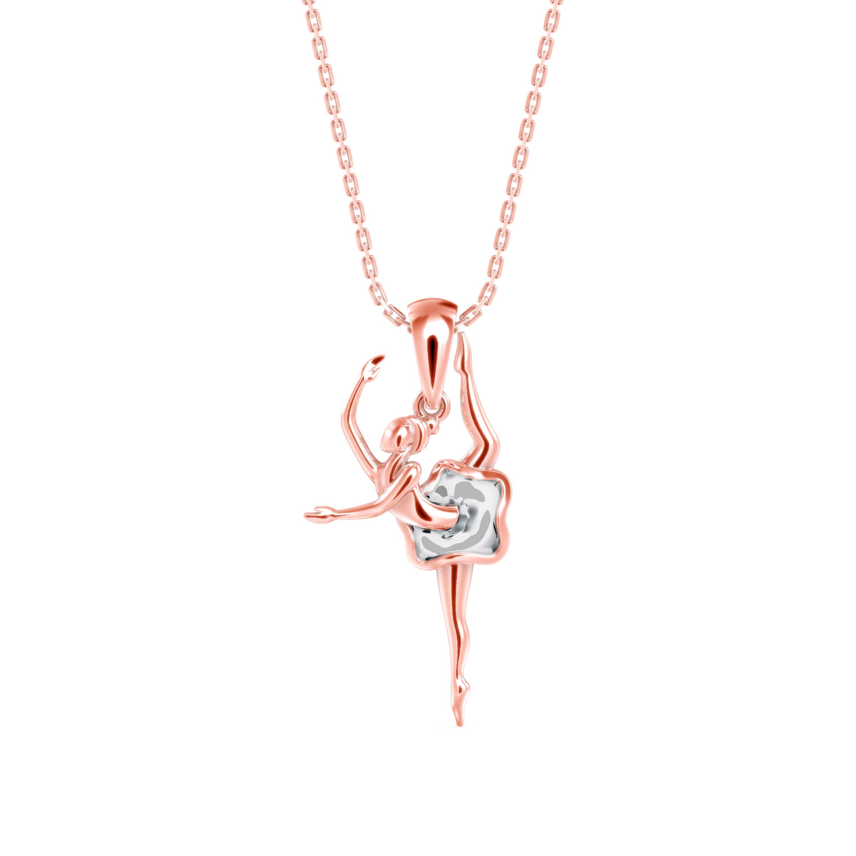 Party Wear Dancing Diva Gold Pendant Necklace