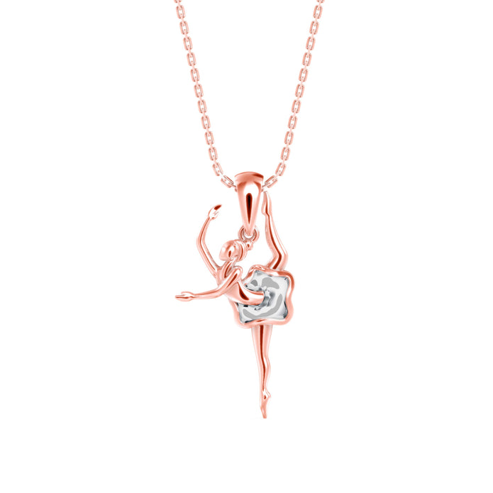 Party Wear Dancing Diva Gold Pendant Necklace