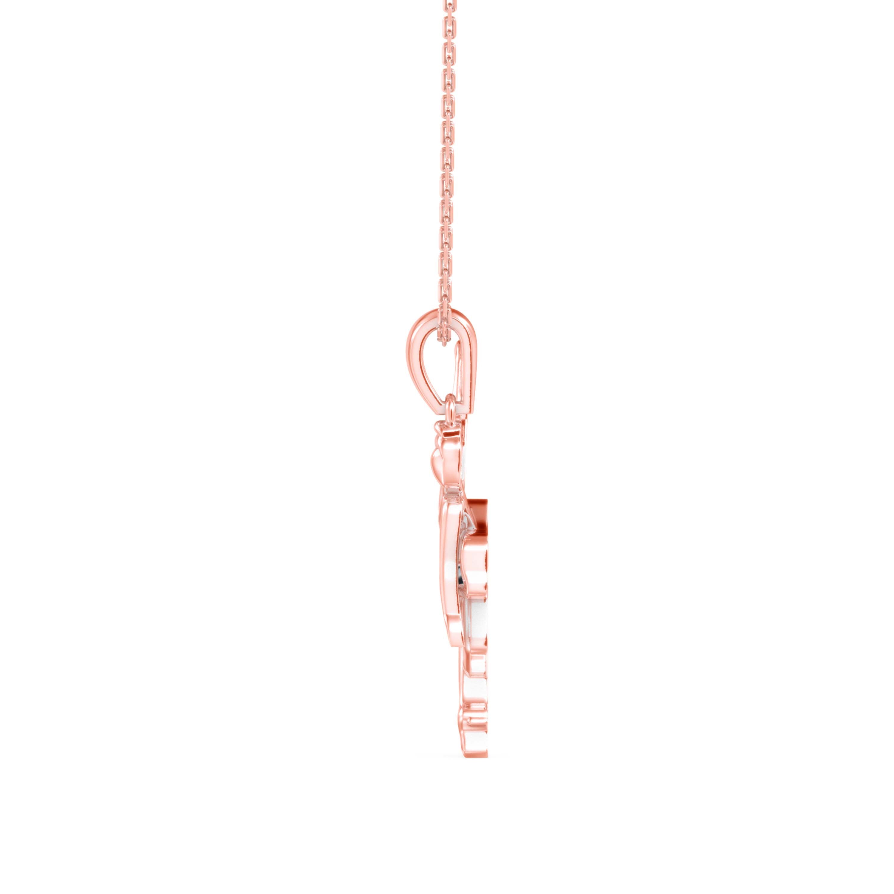 Gorgeous Ballerina Designe Gold Pendant Necklace