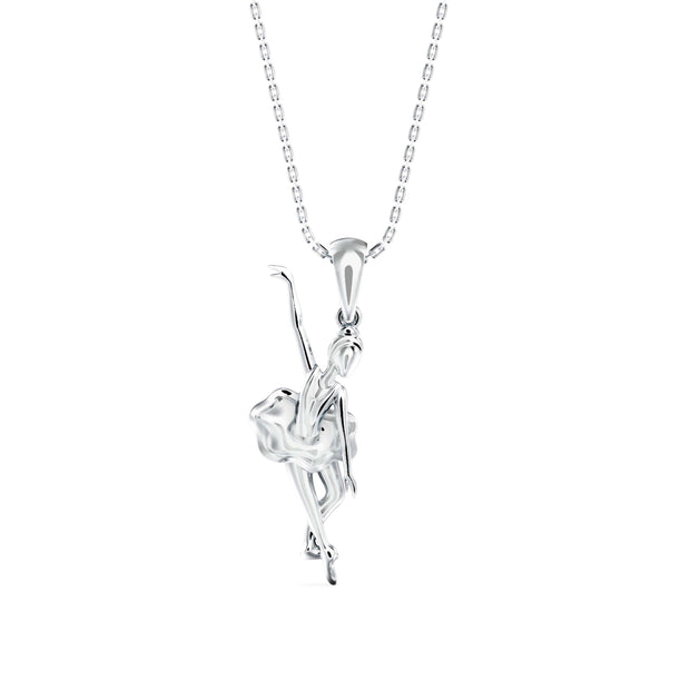 Gorgeous Ballerina Designe Gold Pendant Necklace