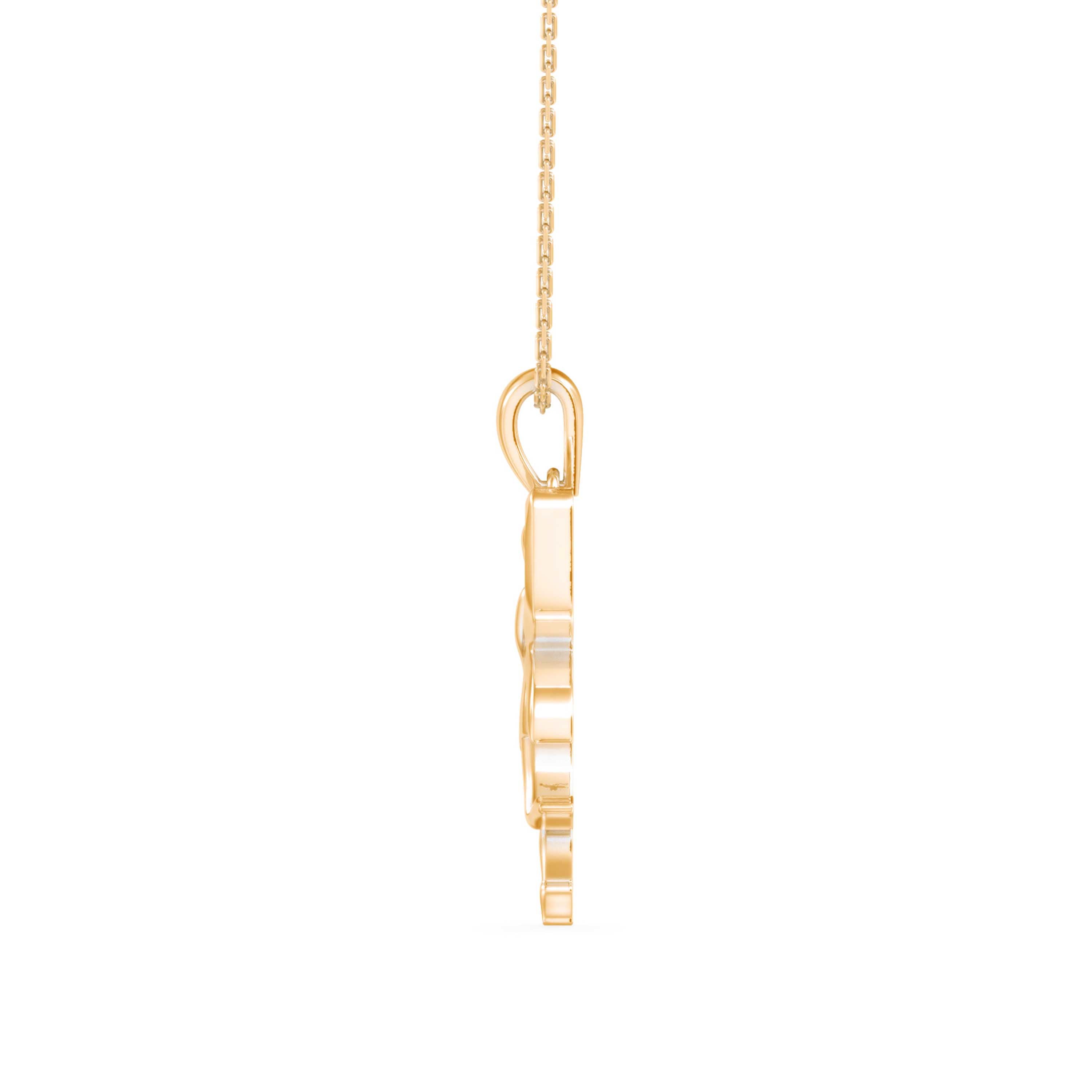 Angel Fairy Designe Gold Pendant Necklace