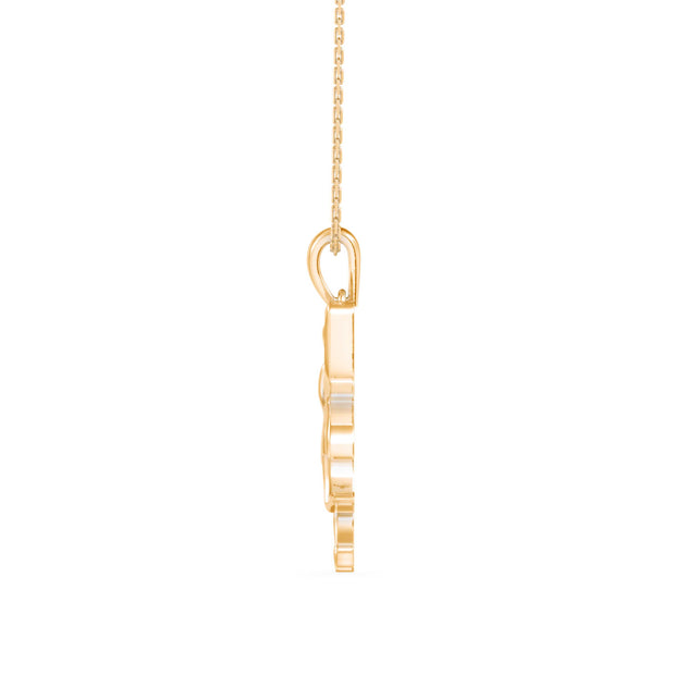 Angel Fairy Designe Gold Pendant Necklace