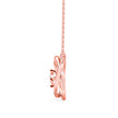 0.12Ct Twisted Orbit Designe Prong Lab-Grown Diamond Gold Pendant Necklace