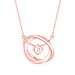 0.12Ct Twisted Orbit Designe Prong Lab-Grown Diamond Gold Pendant Necklace