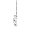 0.12Ct Twisted Orbit Designe Prong Lab-Grown Diamond Gold Pendant Necklace