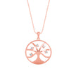 0.15Ct Tree of Life Design Lab-Grown Diamond Gold Pendant Necklace