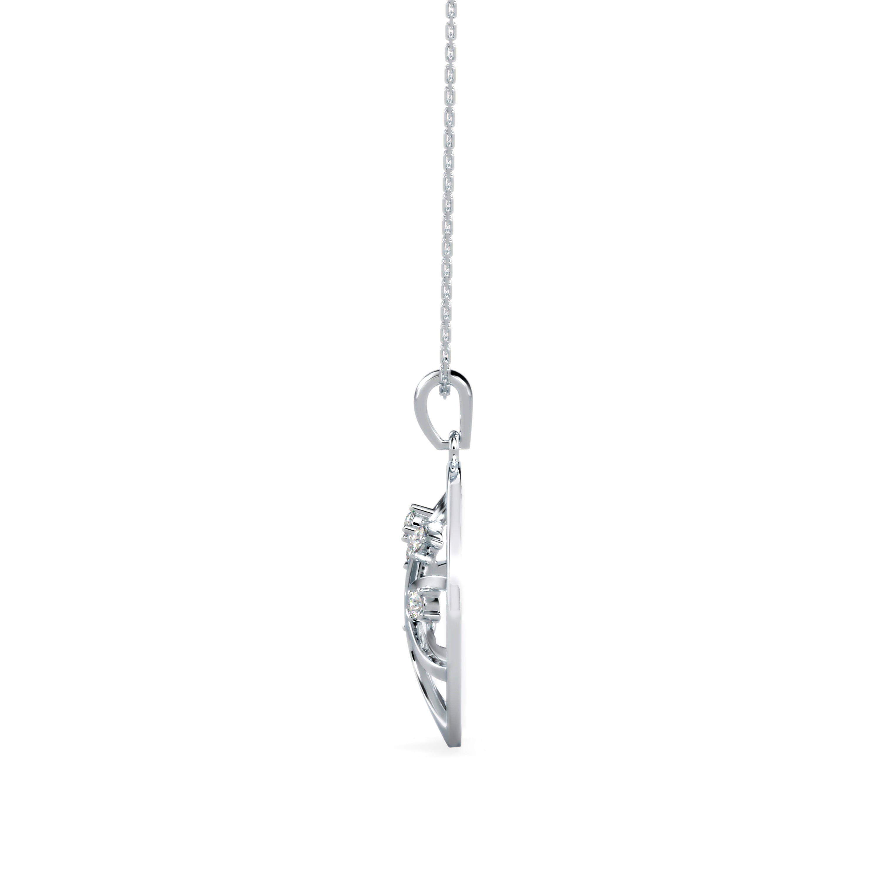 0.15Ct Tree of Life Design Lab-Grown Diamond Gold Pendant Necklace