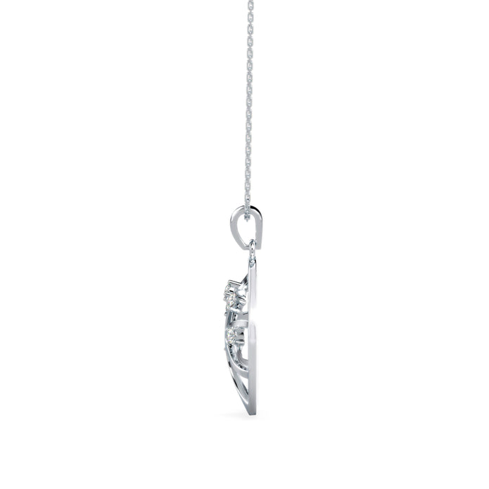 0.15Ct Tree of Life Design Lab-Grown Diamond Gold Pendant Necklace