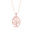 0.06Ct Tree of Life Design Pave Lab-Grown Diamond Gold Pendant Necklace